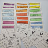 Monopoly Replacement Deed Pieces Instructions Rules 1990s Vintage Property