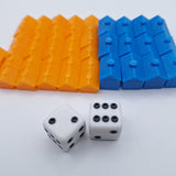 Monopoly Houses Hotels Dice Replacement Pieces Blue Orange Fox Family Guy Game