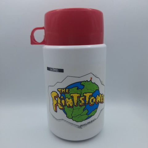 Flintstones Thermos 90s Cartoon TV Show Millennial Nostalgia Red Cup Lid 3700