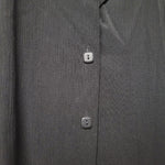 Vintage Alfred Dunner Button Up Black Shoulder Pads Womens 10 One Piece Blouse