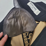 Vintage Alfred Dunner Button Up Black Shoulder Pads Womens 10 One Piece Blouse
