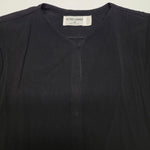 Vintage Alfred Dunner Button Up Black Shoulder Pads Womens 10 One Piece Blouse