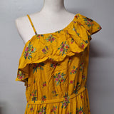 Peyton & Parker Dress Womens XL Spaghetti Strap Off Shoulder Long Ruffle Floral