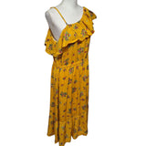 Peyton & Parker Dress Womens XL Spaghetti Strap Off Shoulder Long Ruffle Floral
