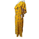 Peyton & Parker Dress Womens XL Spaghetti Strap Off Shoulder Long Ruffle Floral