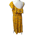 Peyton & Parker Dress Womens XL Spaghetti Strap Off Shoulder Long Ruffle Floral