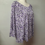Michael Kors Shirt Top Casual MK Bell Sleeve Womens Large Round Neckline Basic