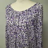 Michael Kors Shirt Top Casual MK Bell Sleeve Womens Large Round Neckline Basic