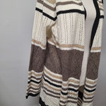 Absolutely Famous Long Sweater Open Front Knit Womens Large Cardigan Casual Fall