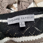 Absolutely Famous Long Sweater Open Front Knit Womens Large Cardigan Casual Fall
