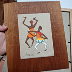 Vintage Virgilio Nabais Artwork Brazilian Dancing Music Framed 15 x 12 Fabric