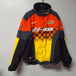 Ski Doo Bombardier Jacket Mens Large Orange Sno Gear Snowmobile Winter X Team