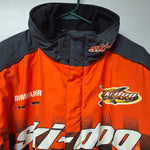 Ski Doo Bombardier Jacket Mens Large Orange Sno Gear Snowmobile Winter X Team