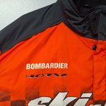 Ski Doo Bombardier Jacket Mens Large Orange Sno Gear Snowmobile Winter X Team