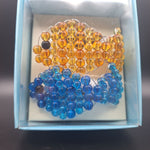 Williams Sonoma Beaded Fish Napkin Ring Set of 4 Box Vintage Sea Nautical Beach