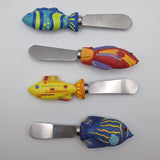 Boston Warehouse Fish Cheese Knives Knife Set Small Colorful Nautical Sea Beach