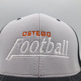 Ostego Football Ball Cap Hat Orange Gray Black Fitted Small Medium Performance