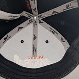 Ostego Football Ball Cap Hat Orange Gray Black Fitted Small Medium Performance