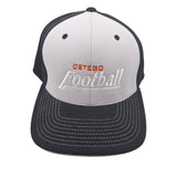 Ostego Football Ball Cap Hat Orange Gray Black Fitted Small Medium Performance