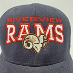 Riverview Rams Ball Cap Sports Fan Adult 705W Adjustable Strap Blue Red