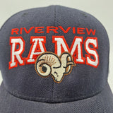 Riverview Rams Ball Cap Sports Fan Adult 705W Adjustable Strap Blue Red