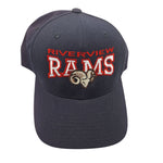 Riverview Rams Ball Cap Sports Fan Adult 705W Adjustable Strap Blue Red