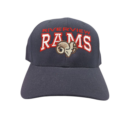 Riverview Rams Ball Cap Sports Fan Adult 705W Adjustable Strap Blue Red