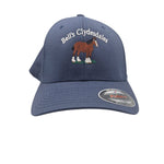 Bells Farm Clydesdales Horses Hat Ball Cap Adult Large XL Blue Flex Fit Michigan