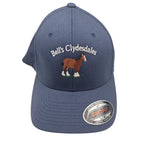 Bells Farm Clydesdales Horses Hat Ball Cap Adult Large XL Blue Flex Fit Michigan