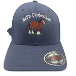 Bells Farm Clydesdales Horses Hat Ball Cap Adult Large XL Blue Flex Fit Michigan