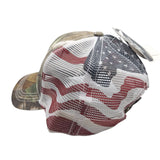 American Roots Music Festival Hat Cap American Flag Mesh Adjustable Tags Banjo
