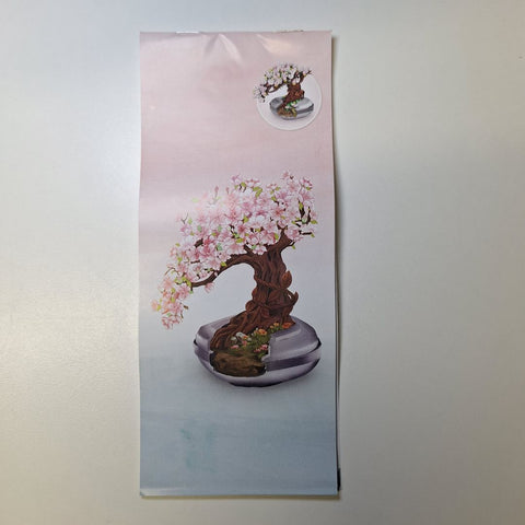 Cherry Bonsai Tree Instruction Book Manual Parts List Pink Blossom Block Building