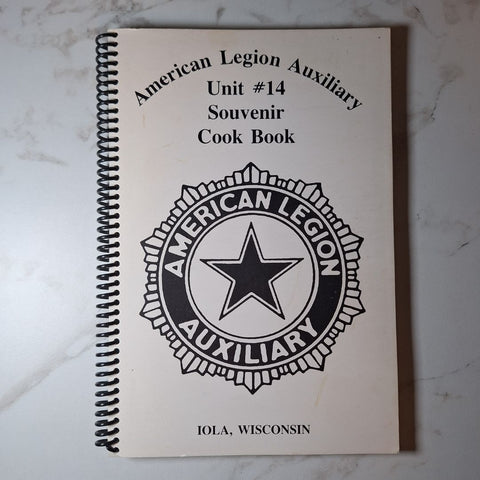 Iola Wisconsin Cook Book Vintage Recipe American Legion Sheveland Taylor Midwest