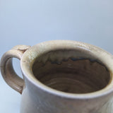 Clay Pottery Tea Coffee Mug Cup Art 4 Inch Brown Earth Handmade Folk Floral