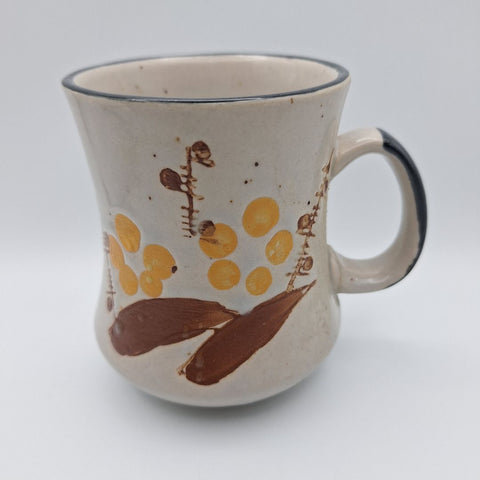 COTC Tea Mug Coffee Cup Korea Vintage Floral Brown Neutral Tones Kitchen MCM