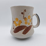 COTC Tea Mug Coffee Cup Korea Vintage Floral Brown Neutral Tones Kitchen MCM
