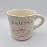 I Love Grandma Mug Vintage USA Pink Grandchild Kid Gift Mothers Day Small 8 Oz