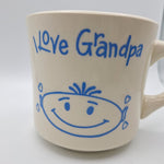 I Love Grandpa Mug Vintage USA Blue Grandchild Kid Gift Fathers Day Small 8 Oz