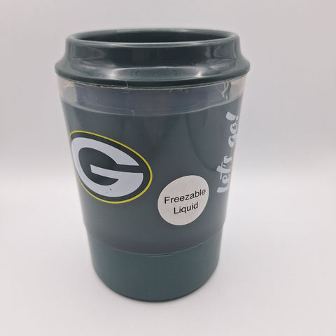 Green Bay Packers Football Cup Freeze Drink Plastic Wisconsin Cheeseheads NFL