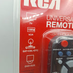 RCA Small Universal Remote Palm Size 4 Device DVD VCR TV RCR804BFDR Aux Sat