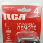 RCA Small Universal Remote Palm Size 4 Device DVD VCR TV RCR804BFDR Aux Sat