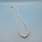 Faux Pearl Necklace 16 Inch Vintage Costume Small Japan Clasp Classy