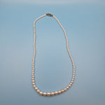 Faux Pearl Necklace 16 Inch Vintage Costume Small Japan Clasp Classy