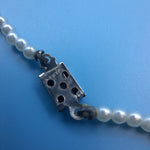 Faux Pearl Necklace 16 Inch Vintage Costume Small Japan Clasp Classy