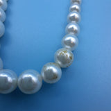 Faux Pearl Necklace 16 Inch Vintage Costume Small Japan Clasp Classy