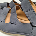 Clarks Soft Cushion Sandal Wedge Shoes Adjustable Straps Womens 9 Wide Blue