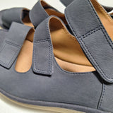 Clarks Soft Cushion Sandal Wedge Shoes Adjustable Straps Womens 9 Wide Blue