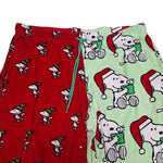 Peanuts Christmas Snoopy Red Green Pants Fluffy Soft Womens Large 12 10 Santa