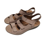 Clarks Soft Cushion Sandal Wedge Shoes Adjustable Straps Womens 9 Wide Beige