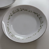 Elegance by Sheffield Set of Two Replacement Small Bowls Fine China Green Leaves White Flowers